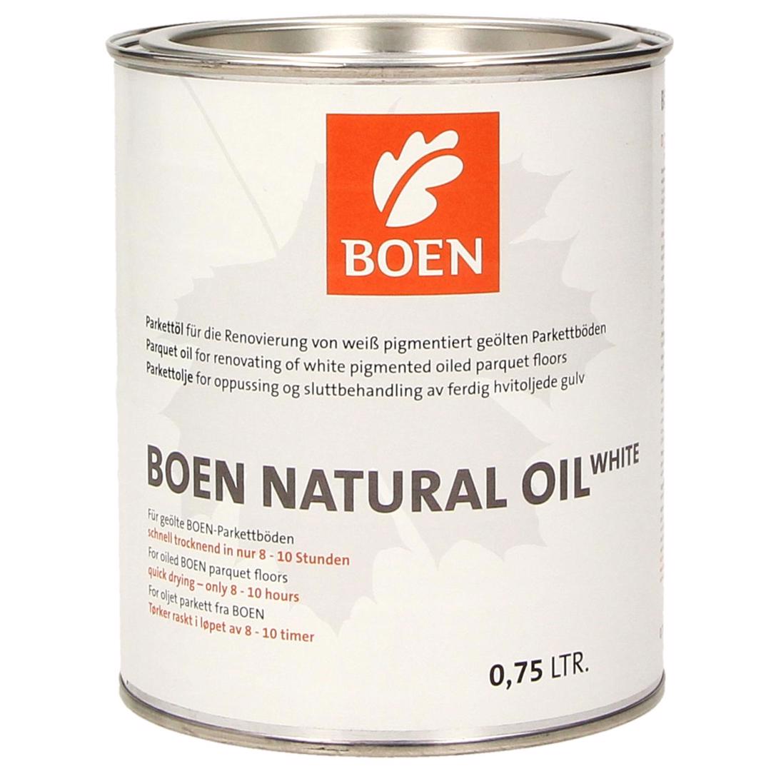 BOEN Natural Oil white 0,75l

For finishing of sanded
or untreated wooden surfaces.
1 litre for approx. 24m²